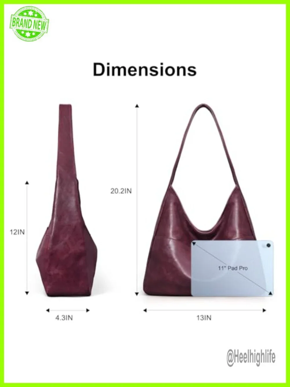 Slouchy Hobo Bag Faux Leather Shoulder Bag Purse with Key Clip